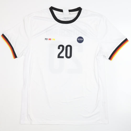 Nivea Men's Deutschland Signed Home Shirt, M, White, Short Sleeves