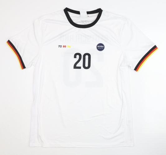 Nivea Men's Deutschland Signed Home Shirt, M, White, Short Sleeves