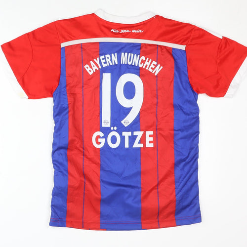 FC Bayern München Götze Home Shirt Red/Blue Childrens Size 164