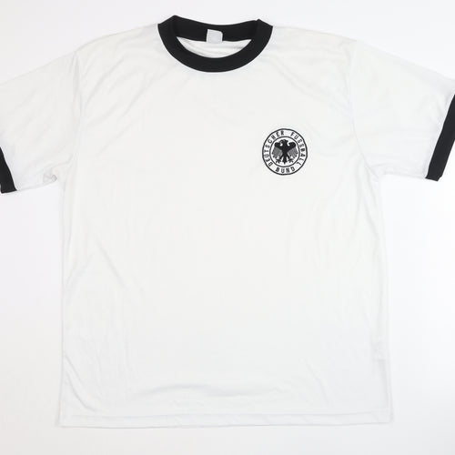 DFB Adult White Football Shirt XL, Short Sleeves
