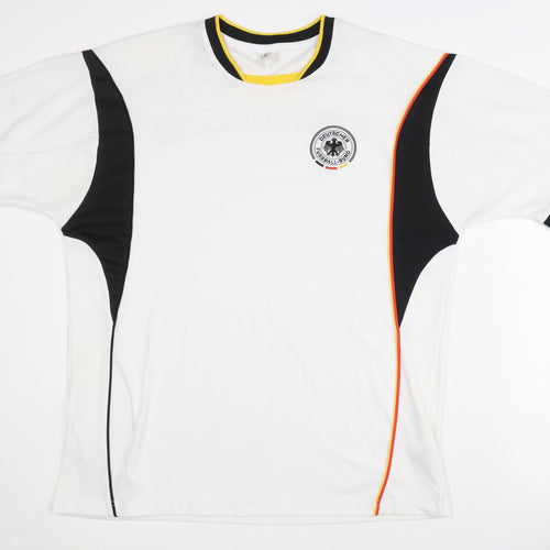 DFB Football Shirt L White Short Sleeves Adult