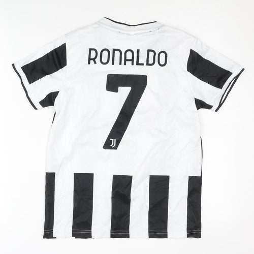 Juventus Home Ronaldo #7 Shirt for Children - Black & White