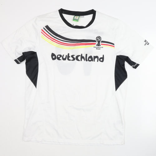 Germany Home Shirt FIFA World Cup, Adult L, White, Short Sleeves