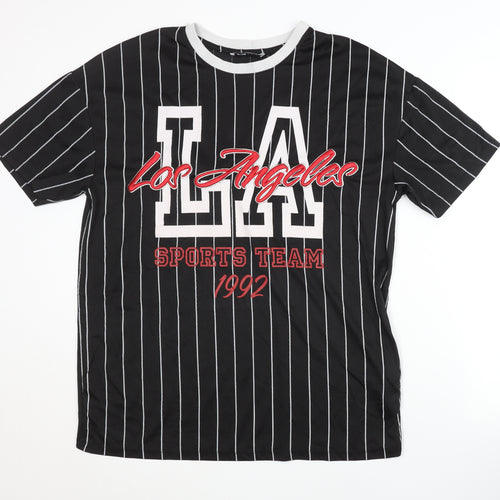FB Sister Unisex Black Striped T-Shirt S