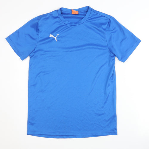 Puma Men's Blue Gym T-Shirt, Size S, Short Sleeve
