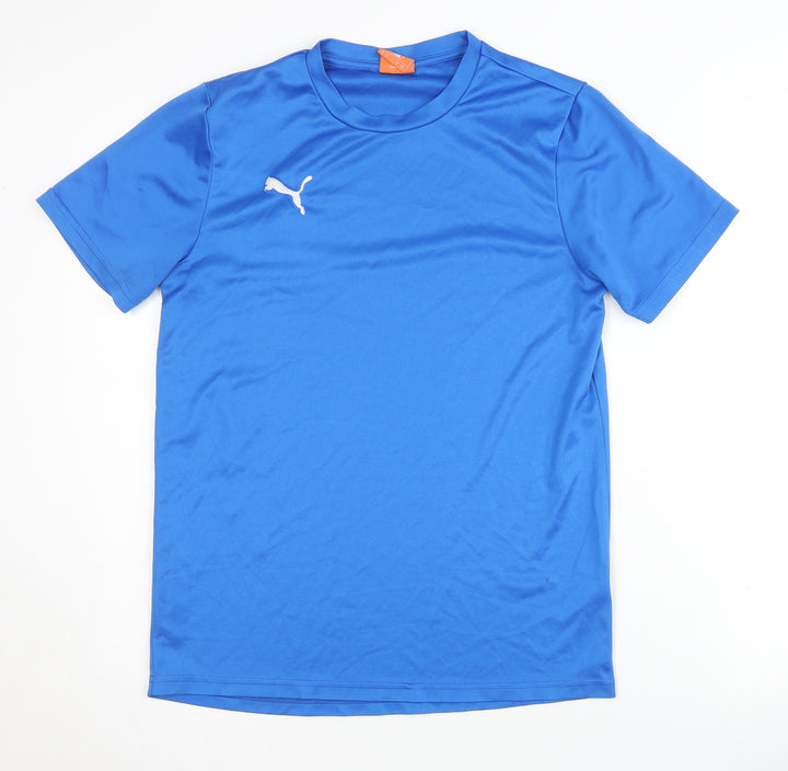 Puma Men's Blue Gym T-Shirt, Size S, Short Sleeve