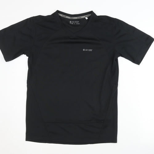 Hi-Tec Men's Black Sports T-Shirt, Size S, Quick Dry