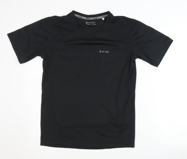 Hi-Tec Men's Black Sports T-Shirt, Size S, Quick Dry