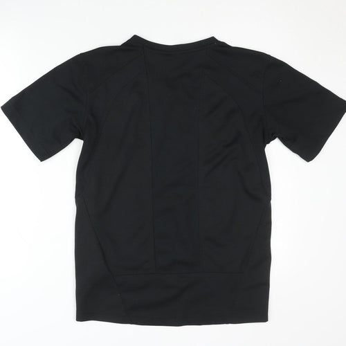 Hi-Tec Men's Black Sports T-Shirt, Size S, Quick Dry