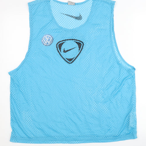 Nike Men's Blue Mesh Tank Top L Gym Jersey