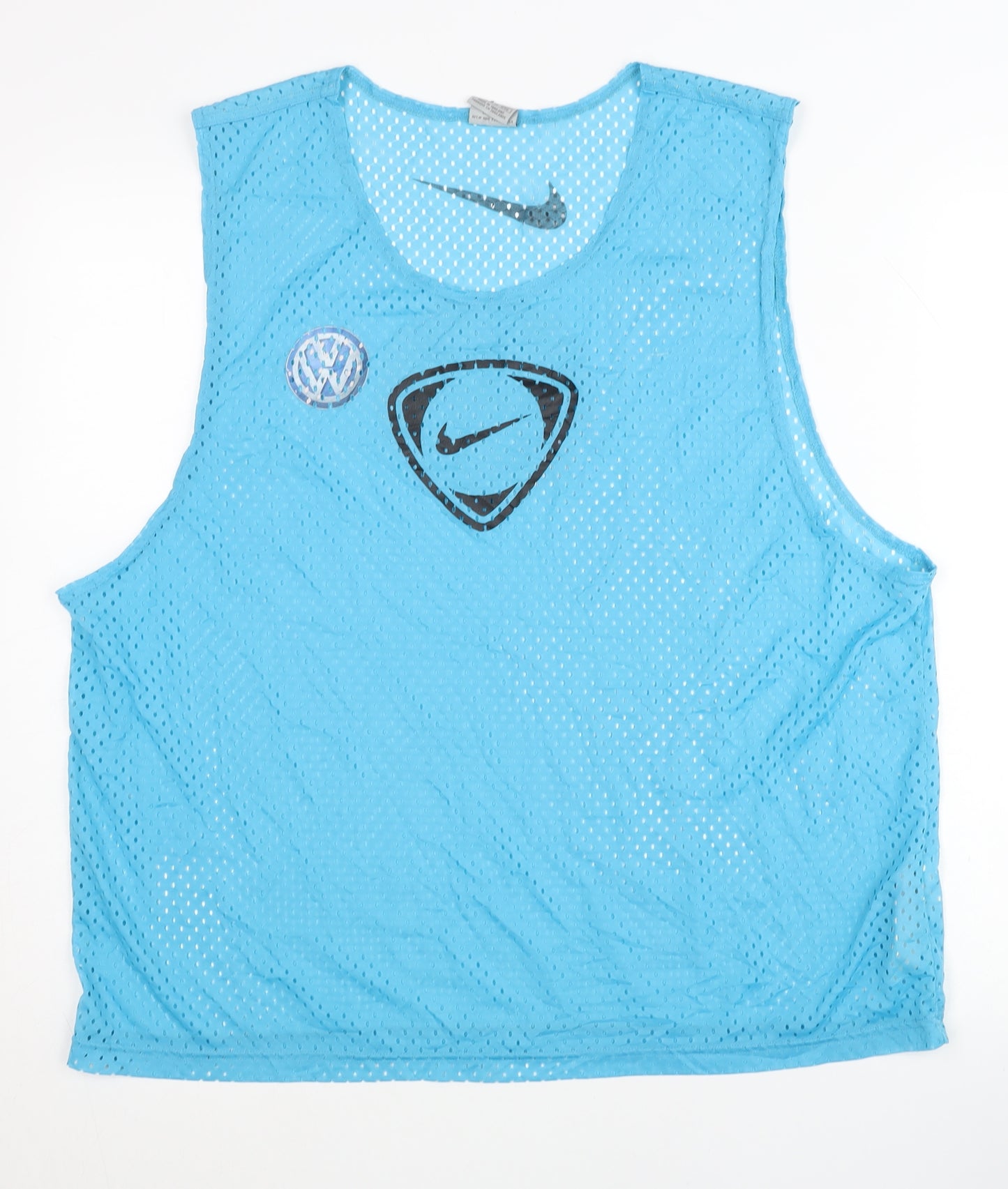 Nike Men's Blue Mesh Tank Top L Gym Jersey