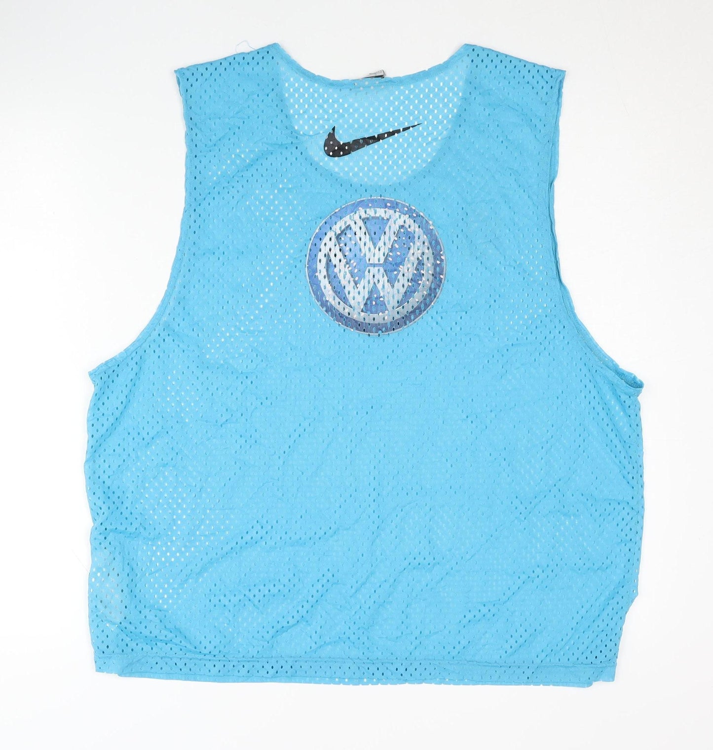 Nike Men's Blue Mesh Tank Top L Gym Jersey