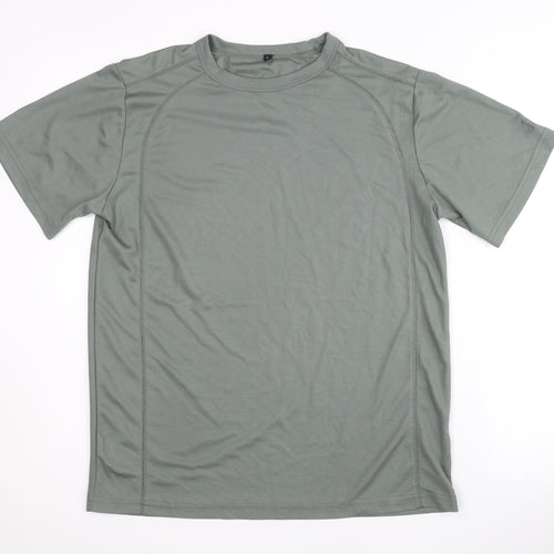 McKinley Mens Green Polyester T-Shirt, L, Activewear
