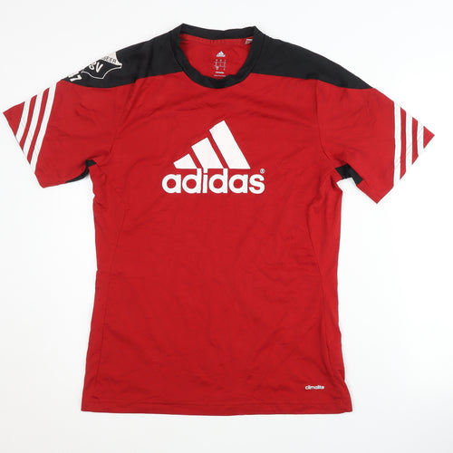 adidas Men's Red T-Shirt, Size S, Sports Style