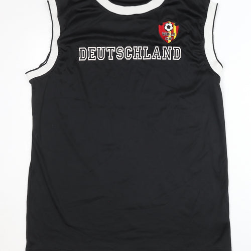 Half Moon Men's Black Football Tank Jersey L