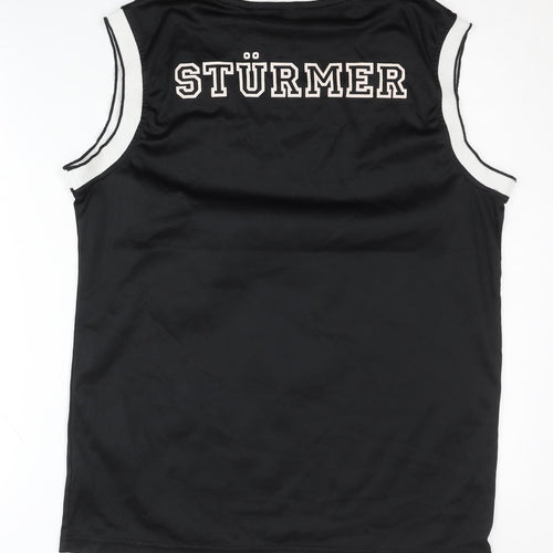 Half Moon Men's Black Football Tank Jersey L