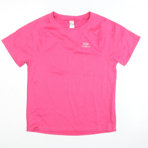 Decathlon Girls Pink T-Shirt, Size 18 Plus, Lightweight Sports Top
