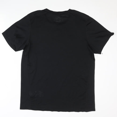 Nike Men's Black L T-Shirt, Logo, Gym Training