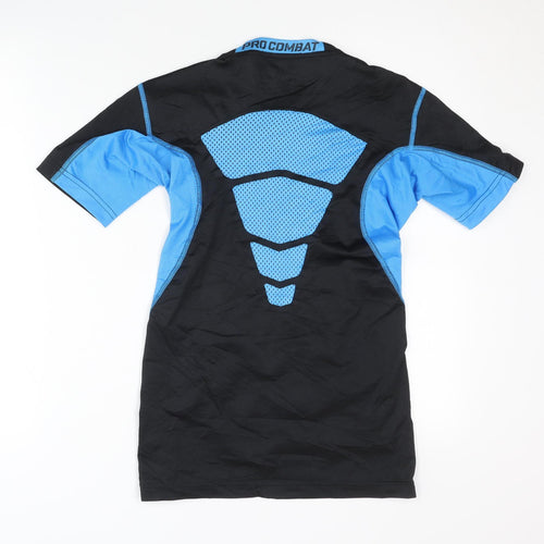 Nike Men's Black Blue Pro Combat Dri-Fit T-Shirt