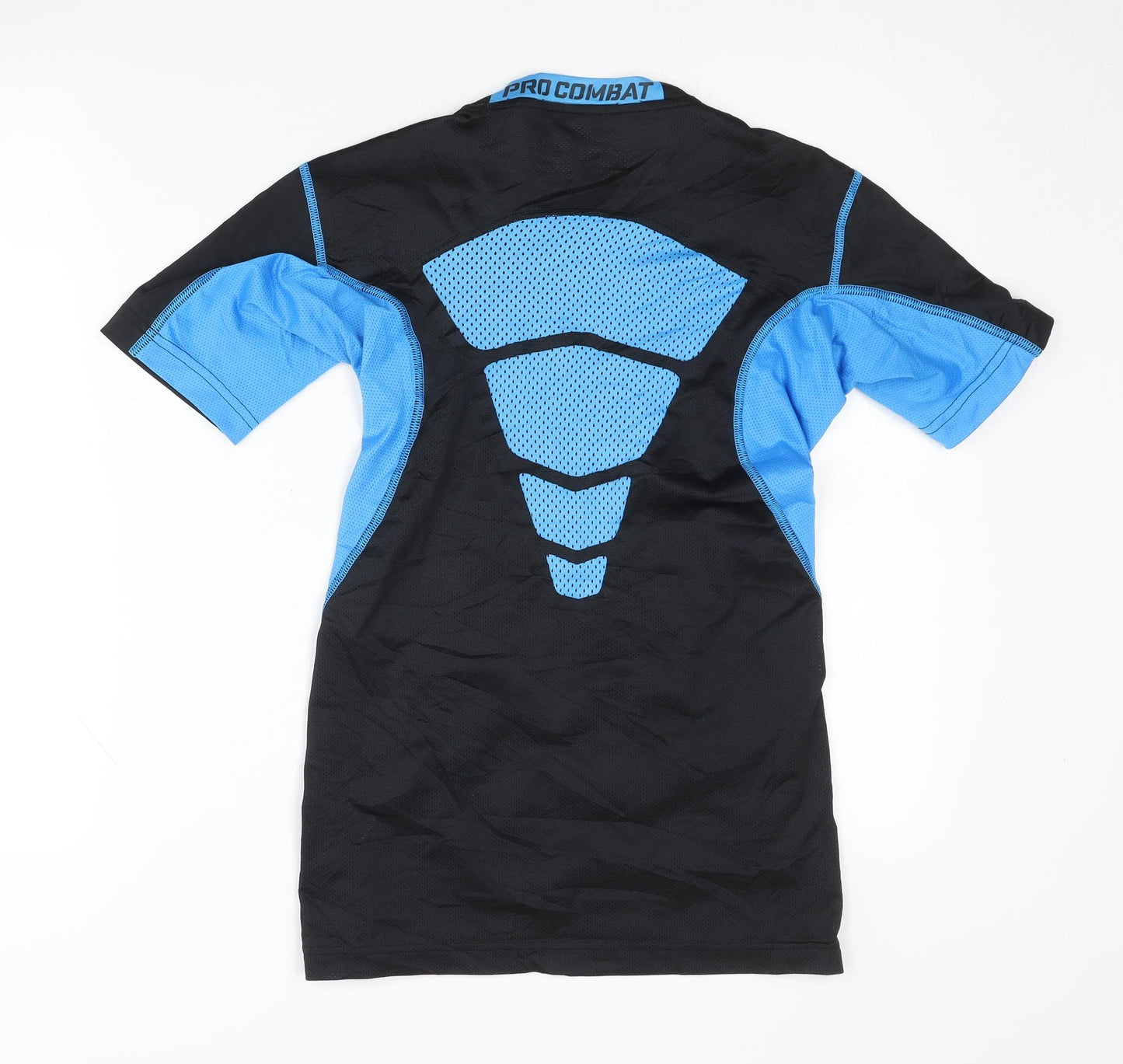 Nike Men's Black Blue Pro Combat Dri-Fit T-Shirt
