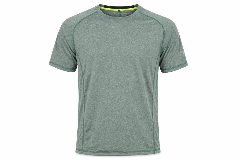 Front view of NYATHLETICS Men's Green Athletic T-Shirt, size S