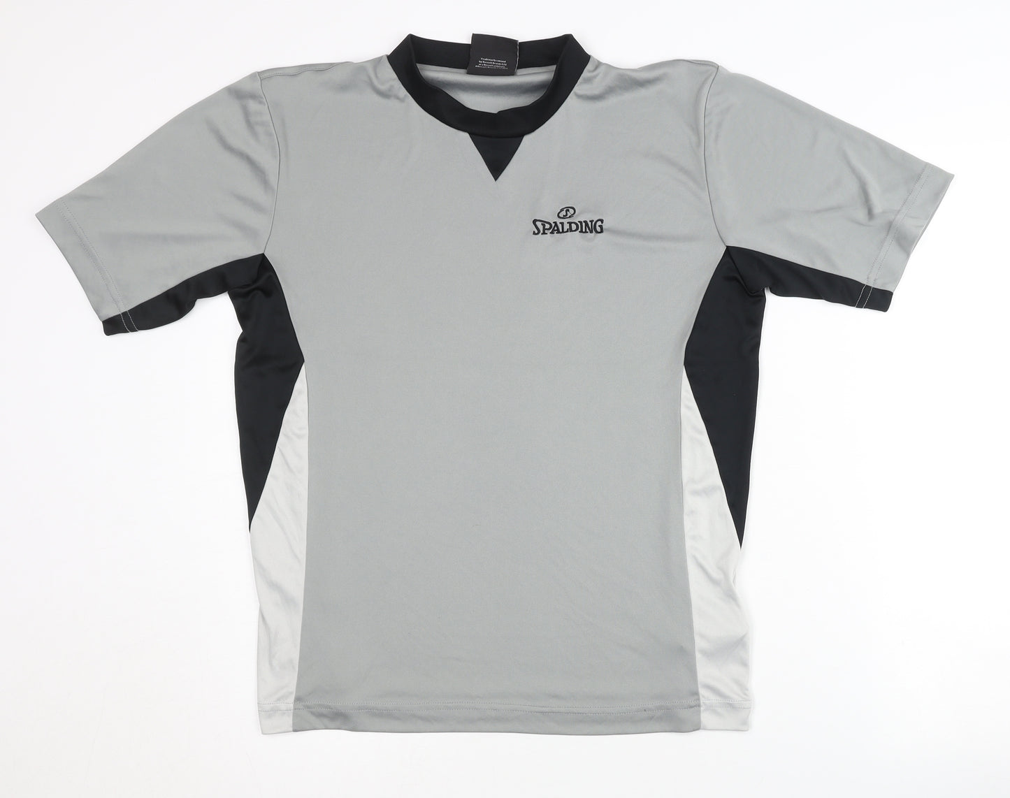 Spalding Men's Grey Black T-Shirt S