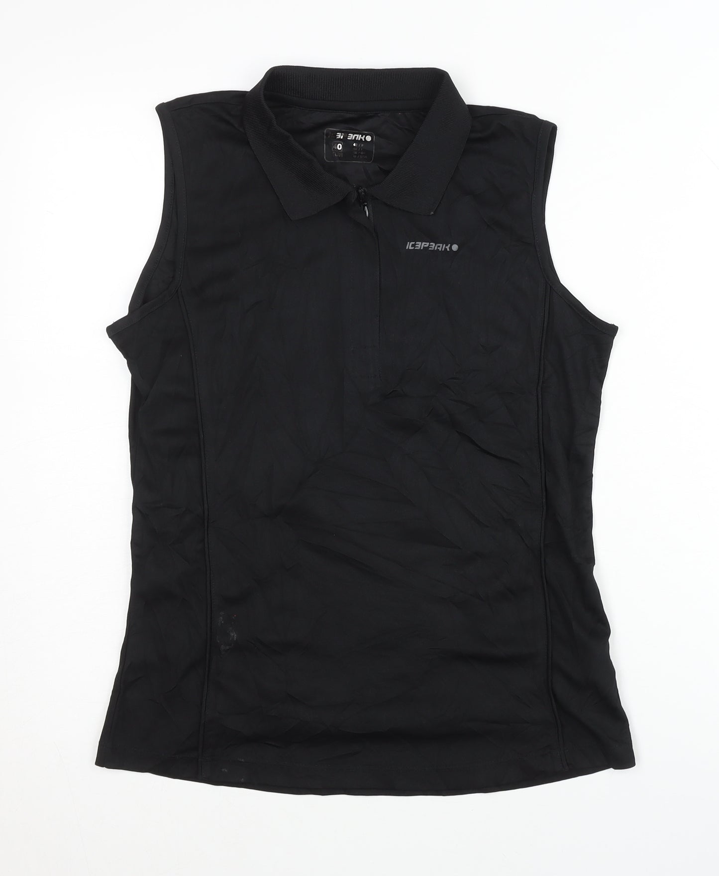 Icepeak Women's Black Sleeveless Polo Top Size 12