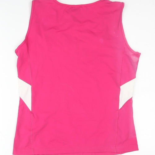 Shamp Women's Pink V-Neck Tank Top, Size 16