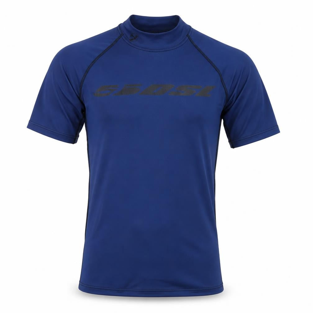 Front view of 5DSL Blue Men's Rash Guard - M, Surfing Essential