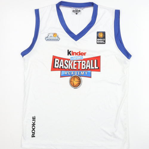 Kinder Men's White Basketball Tank Jersey S