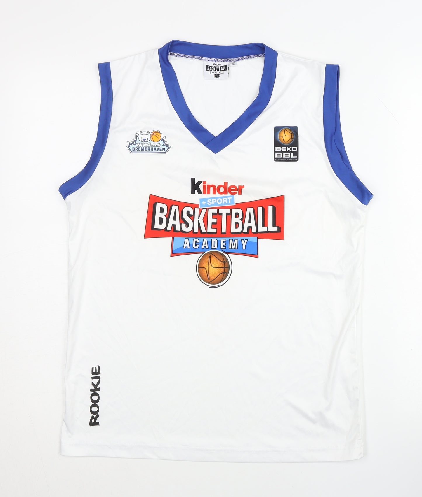 Kinder Men's White Basketball Tank Jersey S