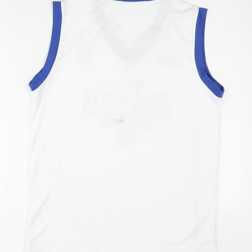 Kinder Men's White Basketball Tank Jersey S