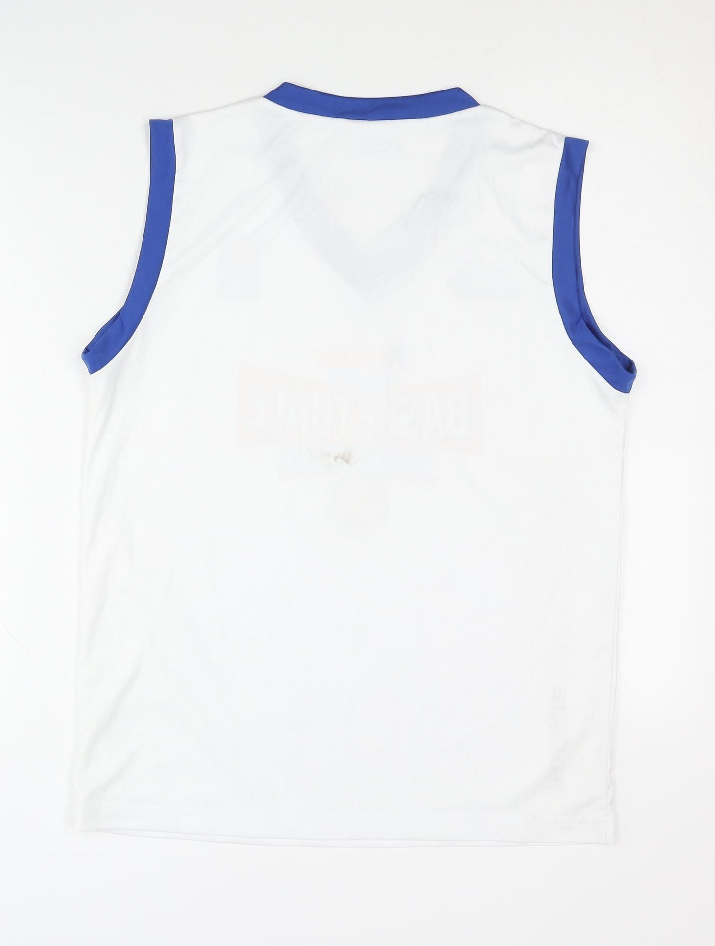 Kinder Men's White Basketball Tank Jersey S