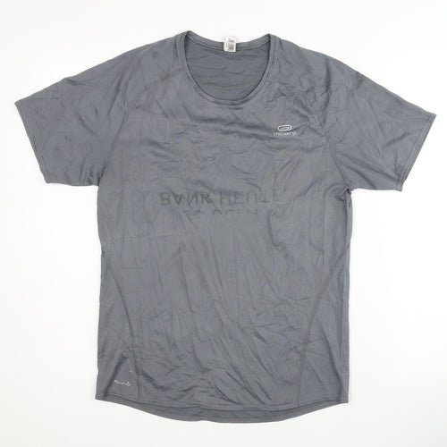 Decathlon Men's Grey Running T-Shirt S