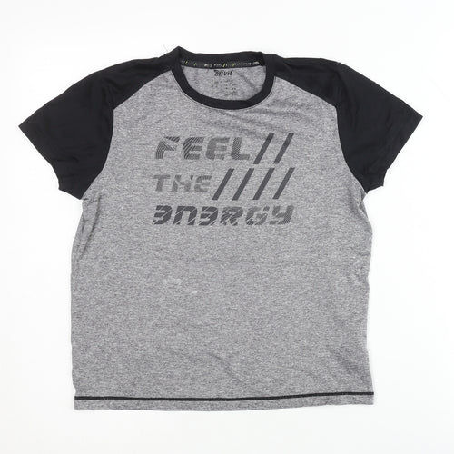 Crivit Boys Grey Sports T-Shirt, 11-12 Years, Breathable
