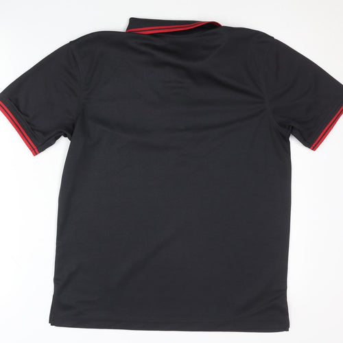 Active Men's Black Polo Shirt - Size S, Breathable