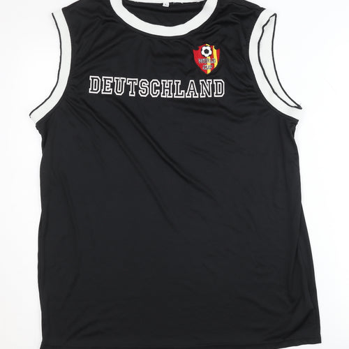 Deutschland Men's Black Sleeveless Jersey Tank Size L Sturmer