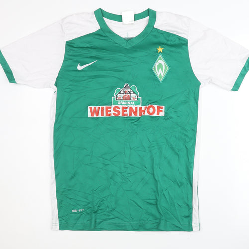 Werder Bremen Home Shirt, Green, Childrens 176, Short Sleeves
