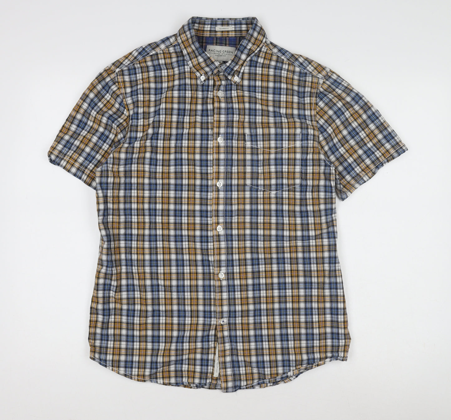 Racing Green Men's Multicoloured Plaid Shirt M