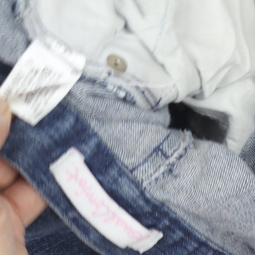 Women's Blue Regular Fit Straight Jeans, Size L