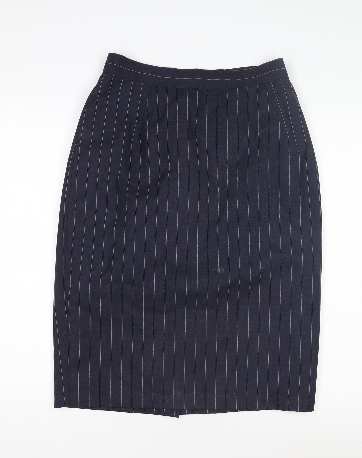 Carla Carini Women's Blue Striped Pencil Skirt Size 12