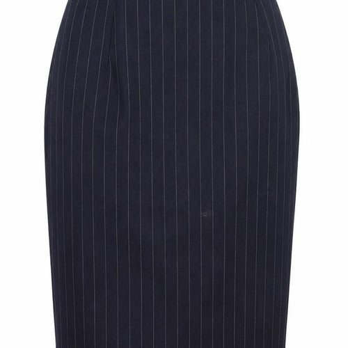 Carla Carini Women's Blue Striped Pencil Skirt Size 12