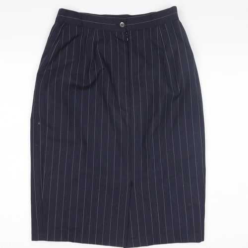 Carla Carini Women's Blue Striped Pencil Skirt Size 12