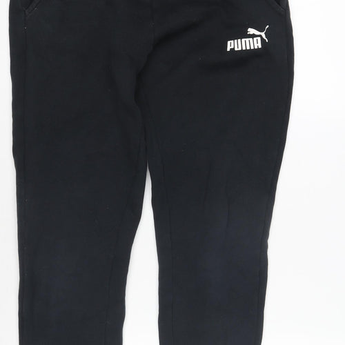 Puma Boys Black Jogger Trousers, Size 9-10 Years