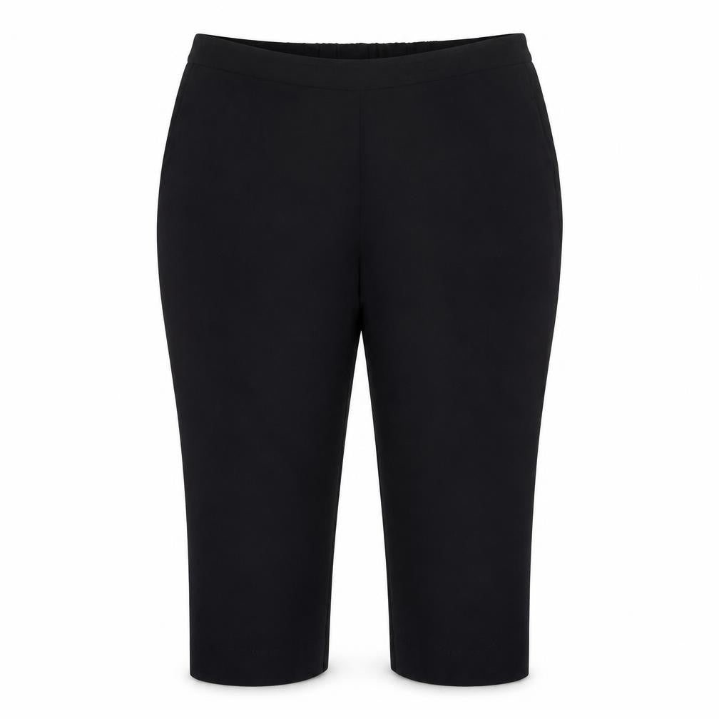 Front view of Bonmarché Women's, size 22, Black Straight Leg Trousers