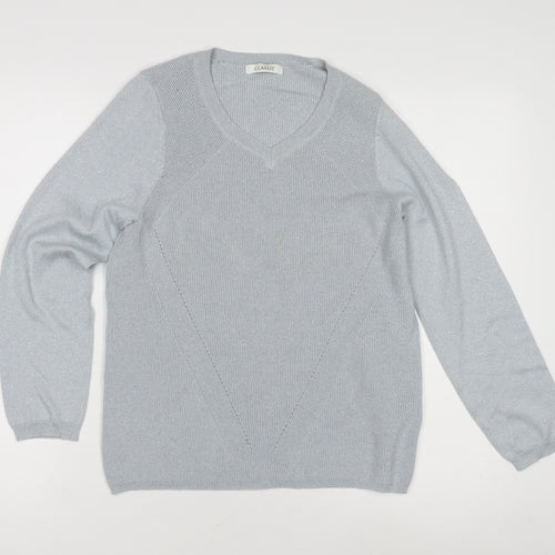 Marks and Spencer Women's Silver Pullover Jumper