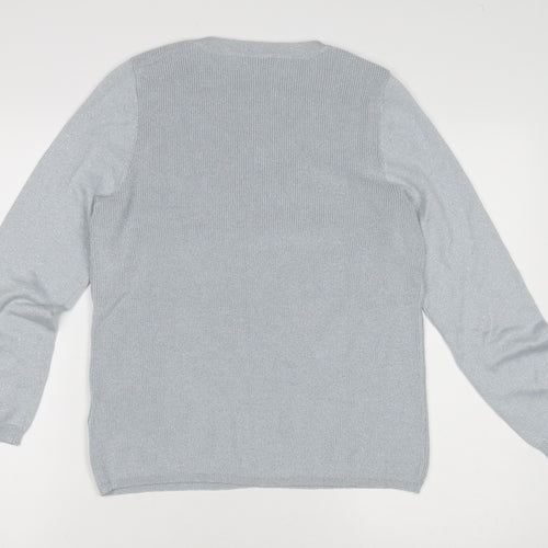 Marks and Spencer Women's Silver Pullover Jumper