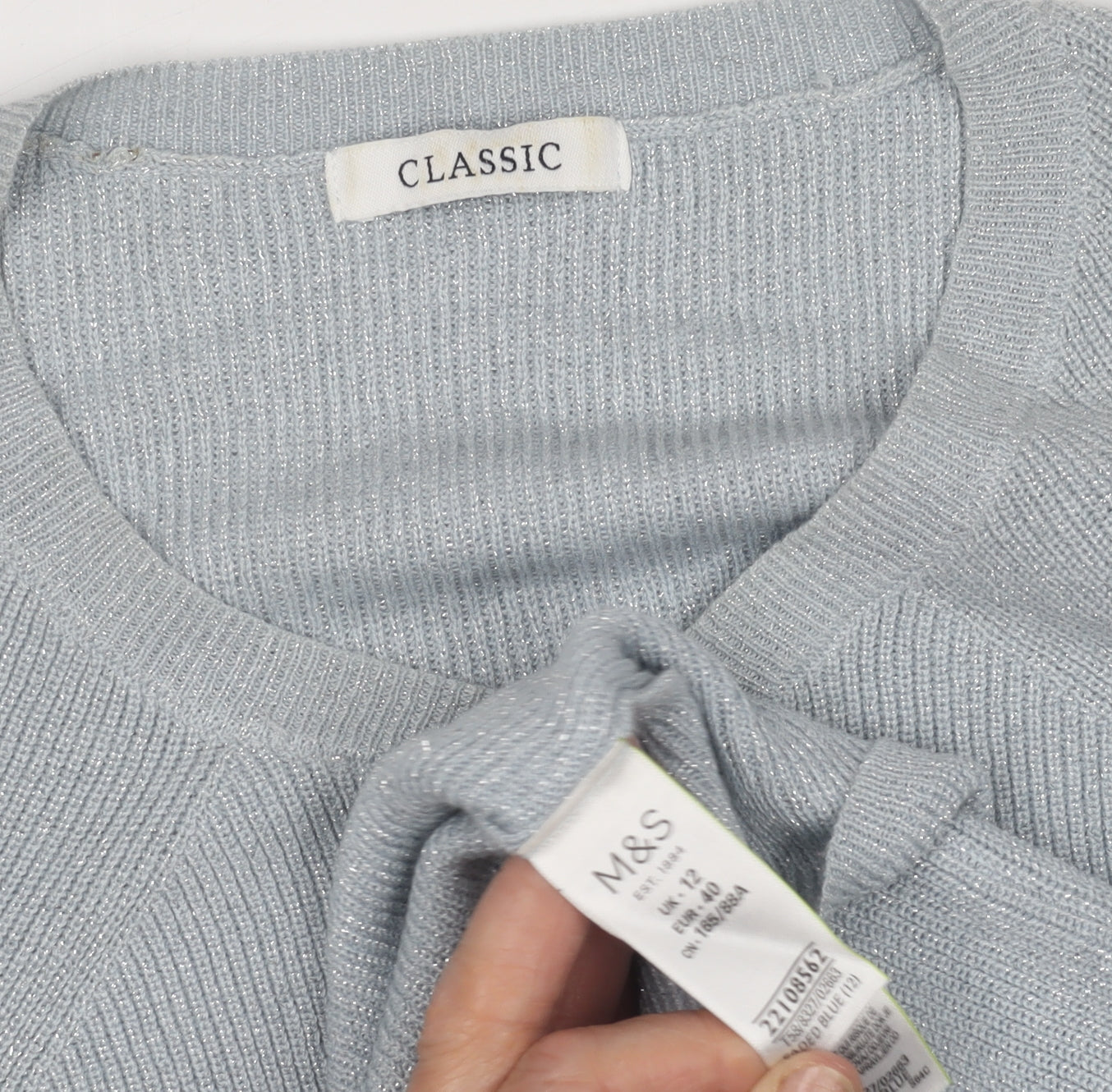 Marks and Spencer Women's Silver Pullover Jumper
