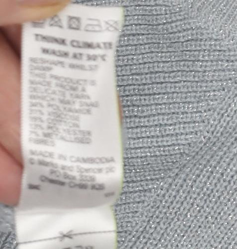Marks and Spencer Women's Silver Pullover Jumper