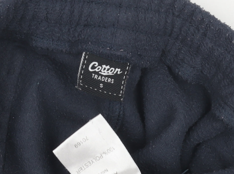 Cotton Traders Men's Blue Fleece Lounge Pants S